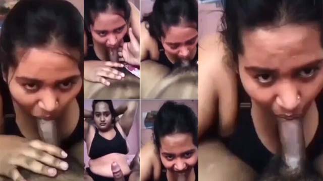Desi Bhabhi Sucking My Dick Like a Whore and Giving Blojob