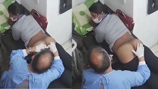 Dusky Patient Fingering Pussy By Doctor Captured