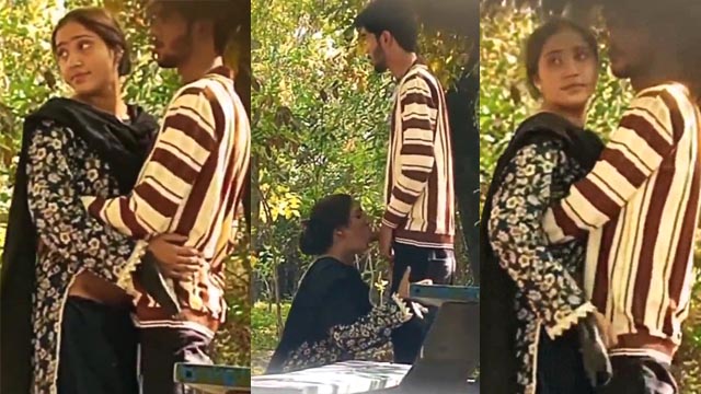 Sexy Desi Girl Sucking And Fucking in Garden